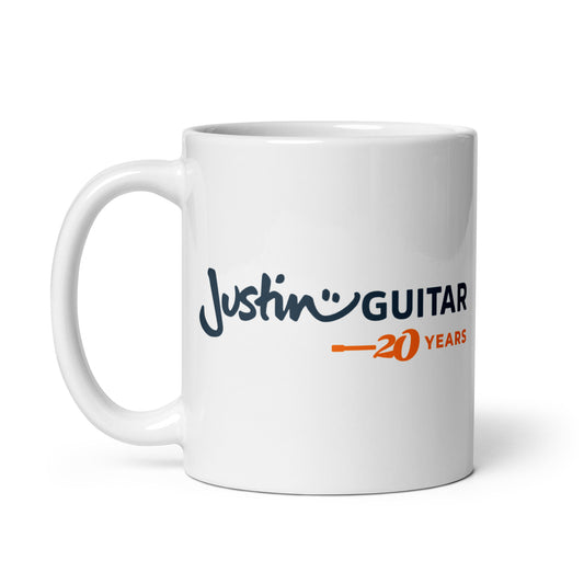 JustinGuitar 20 Years | Limited Edition White Mug