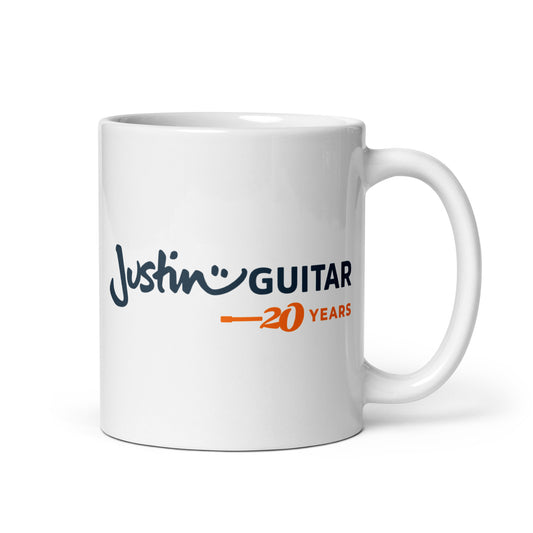 JustinGuitar 20 Years | Limited Edition White Mug