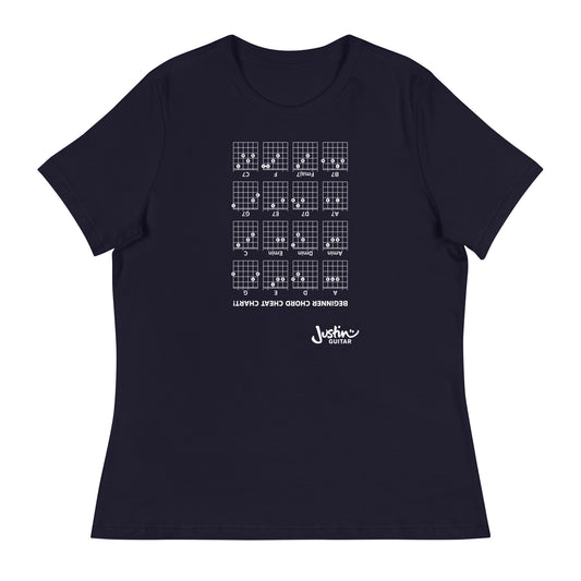 Guitar Cheat Chords for Beginners  | Women's Relaxed T-Shirt