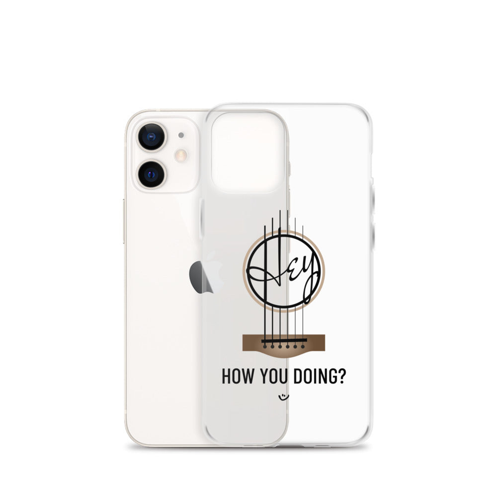 Iphone 12 mini case with 'Hey, How you doing? guitar design.