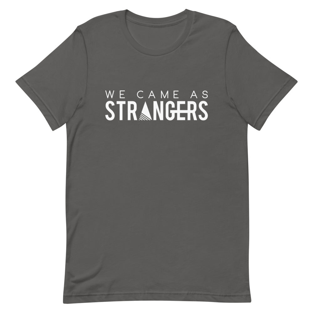Grey tshirt with We Came As Strangers band logo.